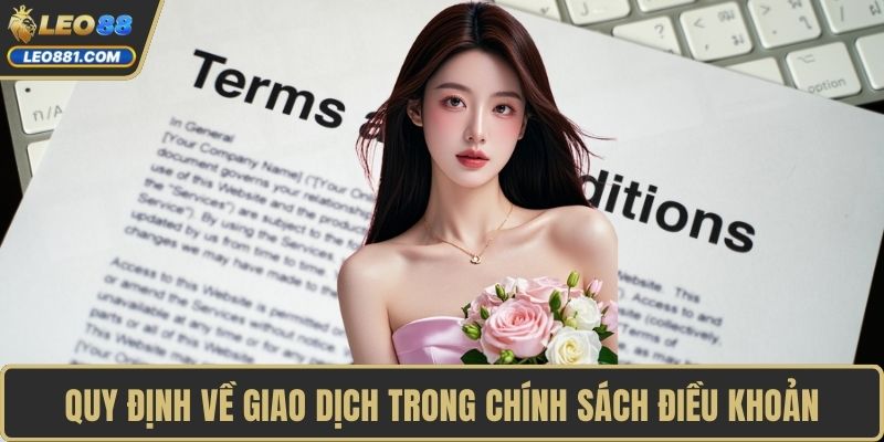 Quy định về giao dịch trong chính sách điều khoản